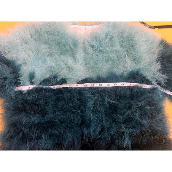 Chaser Evergreen Ombre Blue Fuzzy Faux Fur Jacket Women’s Size Medium NWT - Picture 7 of 8